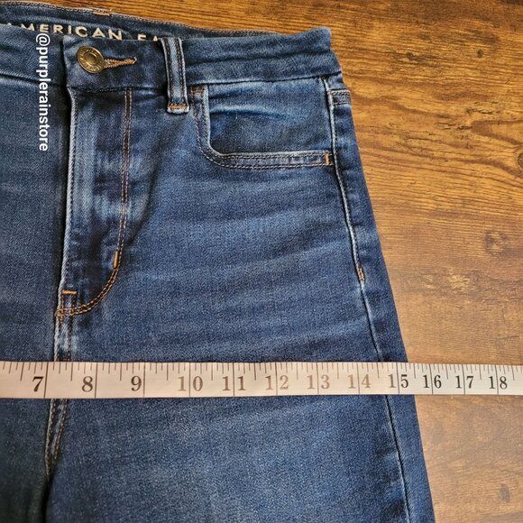 American Eagle Jeans 2 S Jegging Curvy Super Hi Rise Next Level Stretch Dark - Picture 9 of 13